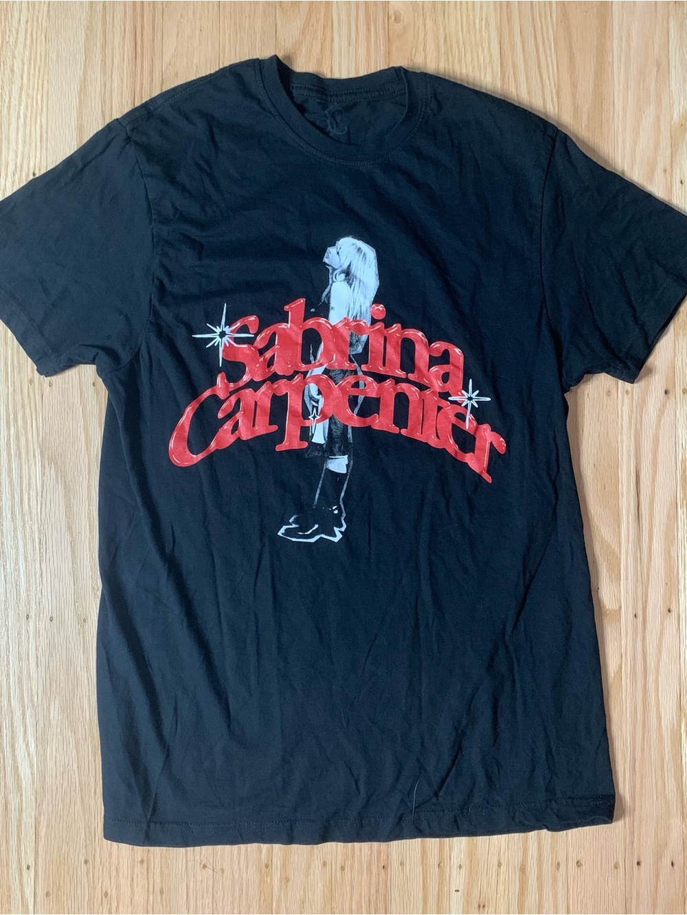 Sabrina Carpenter Black T-shirt with Graphic